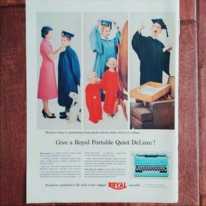 1954 vintage original typewriter ad